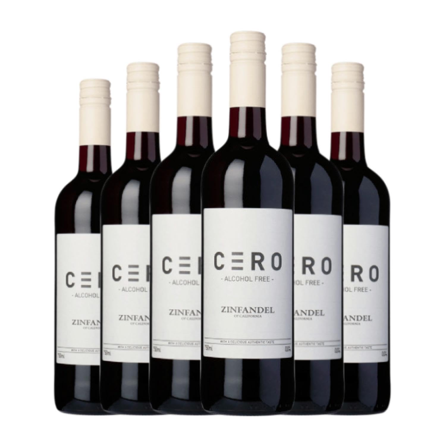 Cero Sin Alcohol Zinfandel 75 cl Vino tinto (Caja de 6 Botellas de 75 cl)