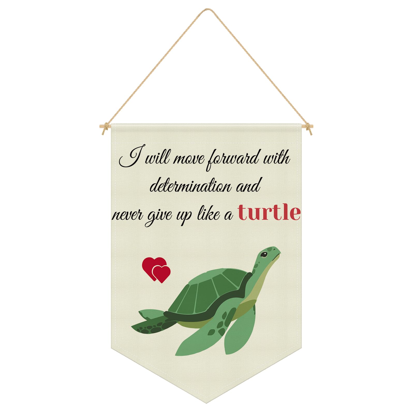 Sea Turtle Decor Kids Room Decor Hanging Pennant Flag Banner Positive Affirmation Quotes for Baby Boys Girls Kids Sea Animals Decoration for Nursery Bedroom Playroom Classroom Linen Cotton Flag