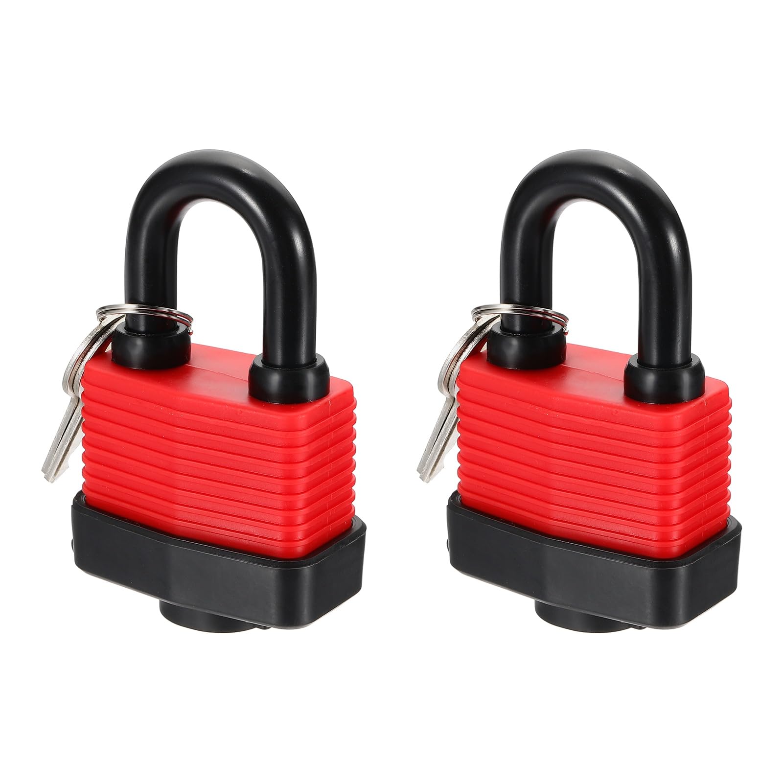 Cadenas imperméables PATIKIL acier allié extérieur antirouille serrure à goupille rouge