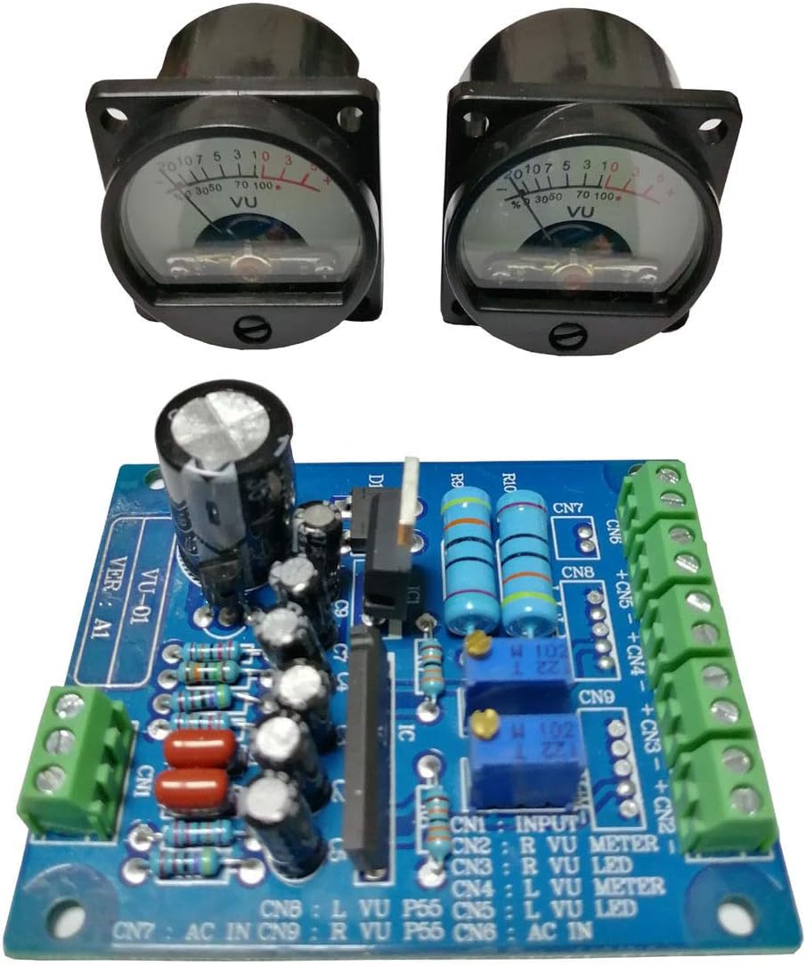 HiFi VU Meter + Driver Board kit VU Meter DB Meter with Backlight Audio Level Amp Driver Board Home Audio HiFi Accessories
