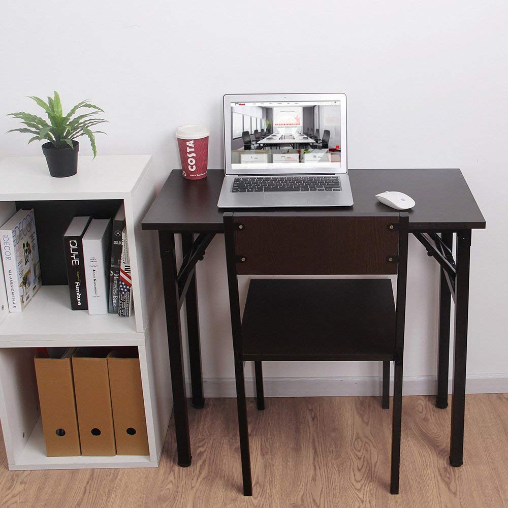 sogesfurniture, BHEU-AC5CB-8040 - Scrivania piccola pieghevole, 80 x 40 cm, per computer, ufficio, tavolo da pranzo, tavolo da lavoro, pieghevole, per la casa, l’ufficio, picknick, nero