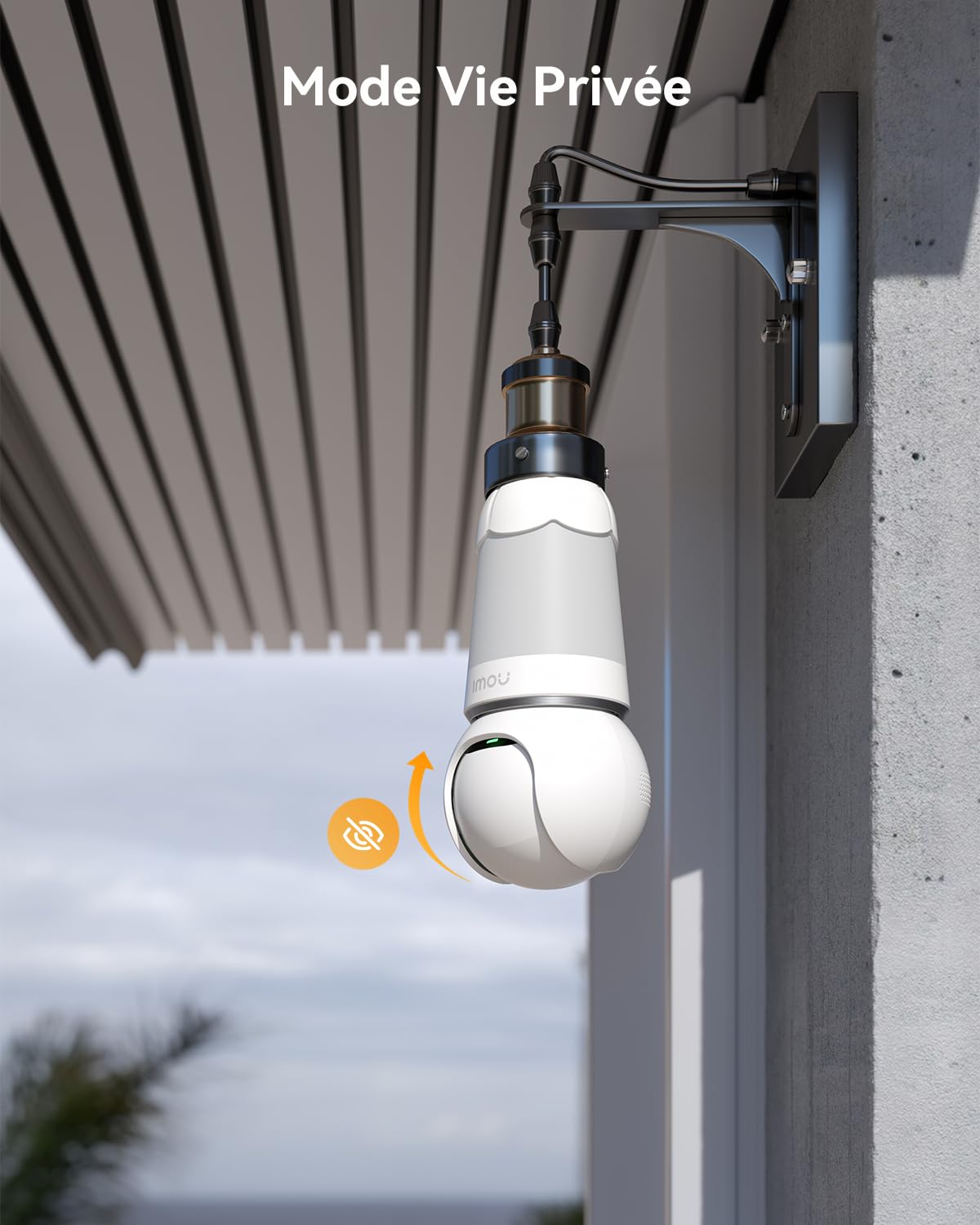Imou Ampoule Camera Surveillance WiFi Exterieure sans Fil 2K(3MP), PTZ Caméra Extérieure IP, Détection de Personne AI, Suivi Intelligent, Vision Nocturne Couleur 30M, Audio Bidirectionnel