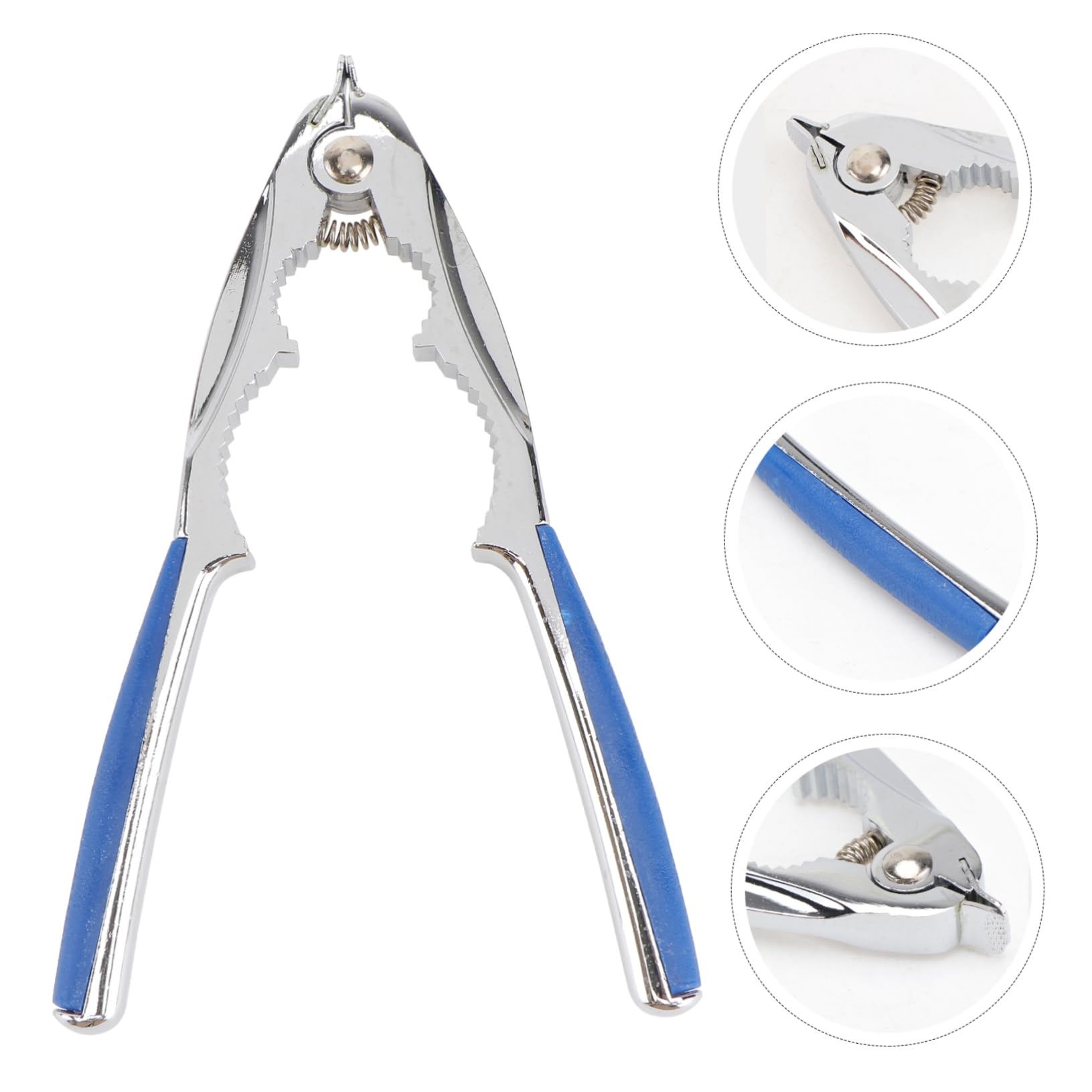Luxshiny 1pc Multifunctional Nut Clip Walnut Cracker Tool Sheller for Home Restaurant Use for Pecan Almond Ginkgo and Peanut Shelling Silver Blue