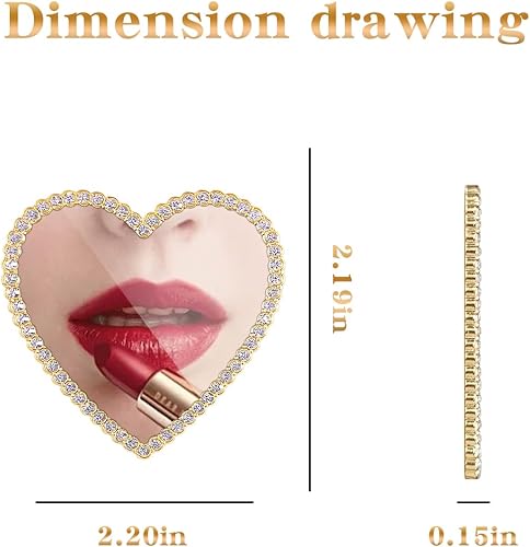 Miniatura 4 de Espejo de maquillaje brillante para funda de teléfono, diseño delgado calcomanía de espejo acrílico para pegar en la parte posterior del dije del