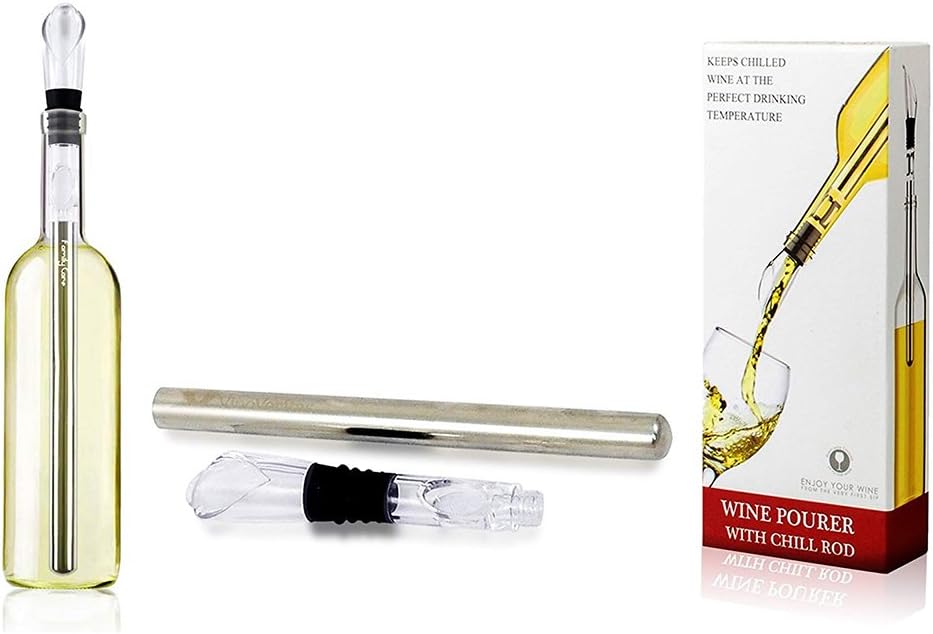VinoVeritas Wine Pourer With Stainless Steel Chilling Rod