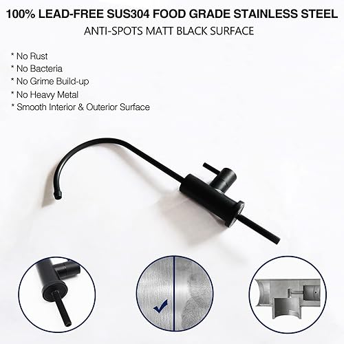 Miniatura 5 de Trywell Grifo de filtro de agua de cocina, grifo de ósmosis inversa, grifo de agua potable sin plomo se adapta a la mayoría de sistemas de ósmosis