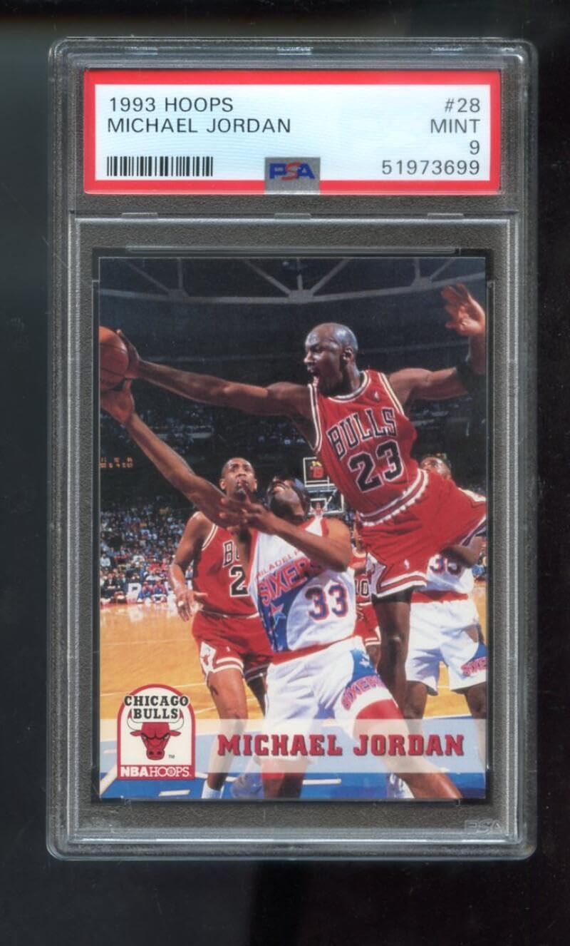 Amazon.com: 1993-94 Hoops #28 Michael Jordan PSA 9 Graded