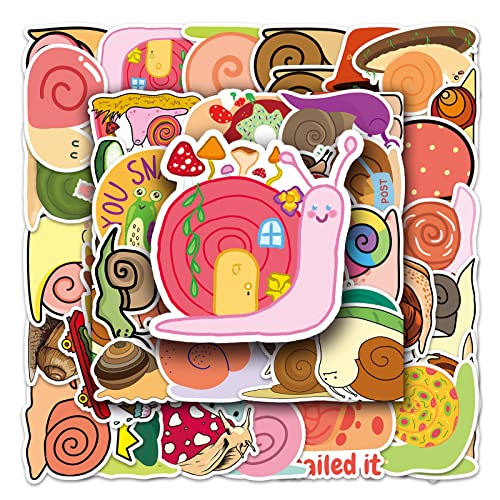 Chaopaitiezhi Schnecken Stickers Snail Aufkleber 50 Stück Skateboard Graffiti Aufkleber Motorräder Fahrrad Snowboard Gepäck Laptop Auto Koffer für Kinder und Jugendliche Wasserdichte Vinyl Aufkleber