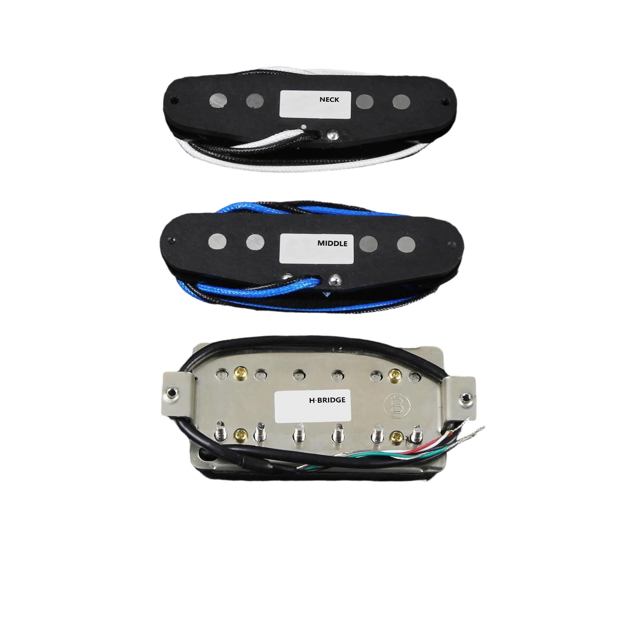 Alnico 5 SSH 3 Teiliges Tonabnehmer Set Zubehör Für E Gitarre Schwarz