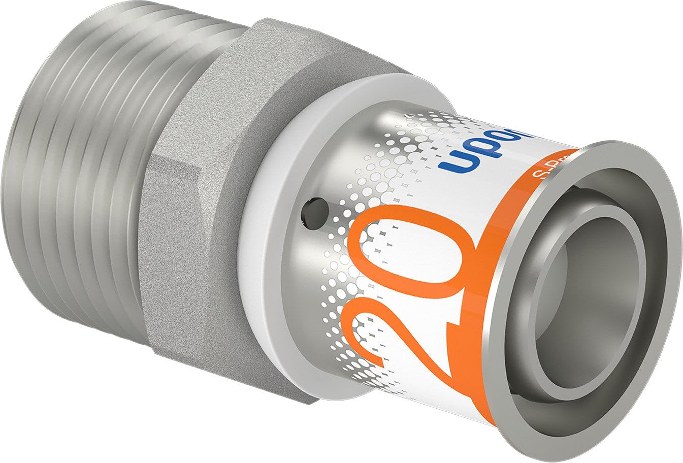 Uponor S-Press PLUS MLC Adaptor Nipple 20 mm x 3/4 Inch Male