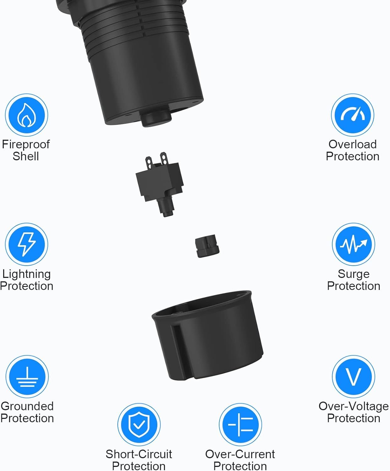 ANNQUAN 3 inch Pop Up Outlet with 15W Wireless Charger,15A Outlets,Pop Up Countertop Receptacle,Desk Hole Power Grommet for Kitchen Office,ETL Listed