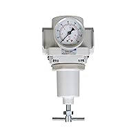 Vista 2 de PneumaticPlus Regulador de presión de aire comprimido con mango en T serie SAR (1" NPT)