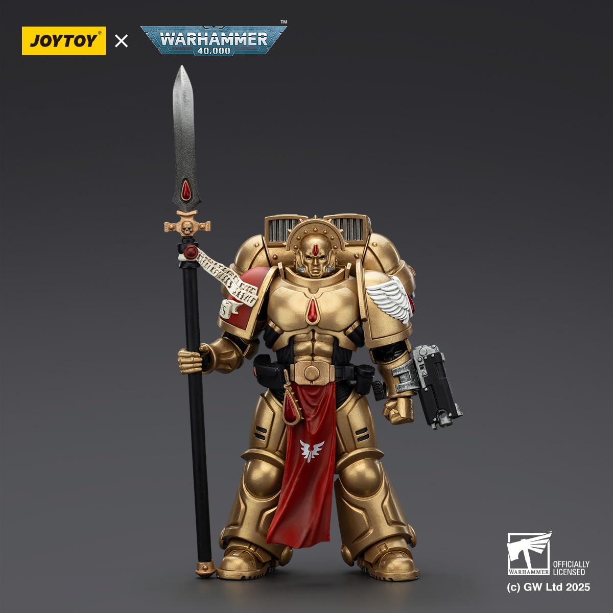 TOYVERSE JOYTOY 1/18 Warhammer 40,000 Action Figure, Blood Angels Sanguinary Guard 2 with Angelus Boltgun and Encarmine Spear - Image 3