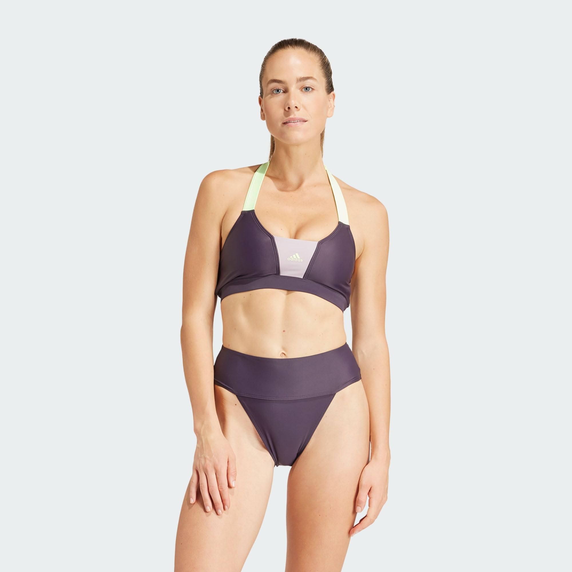 adidas Kobiety Sportswear Colorblock Bikini, Aurora Black/Preloved Fig, XS