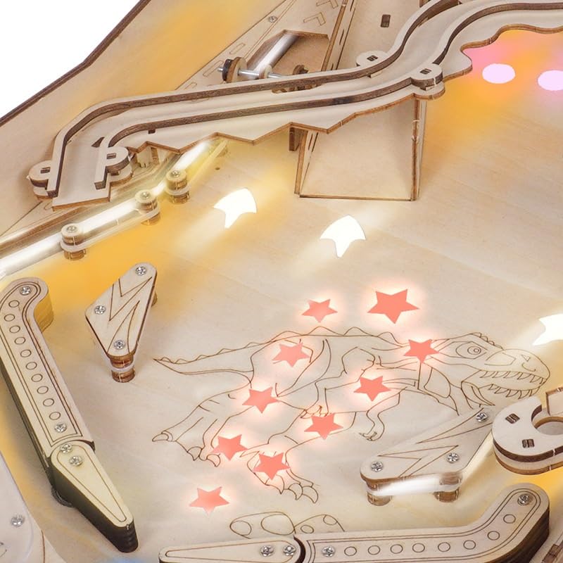 Zestawy Drewnianych Puzzli 3D Dla Dorosłych Do Budowania Puzzli 3D, Automatu Do Gry W Pinball, Toru Kulkowego, Zabawnej Gry DIY, Świątecznego Prezentu Dla Dzieci, 397 Elementów.