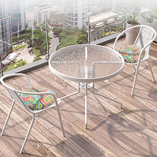 Funhome Patio Chair Cushions 2 Pack, Waterproof Tufted Outdoor Seat Cushions For Patio Furniture, 15 X 15 X 4 Inch, Round Bistro Chair Pasd For Wicker Chair Seat, Melora Paisley #TOP3