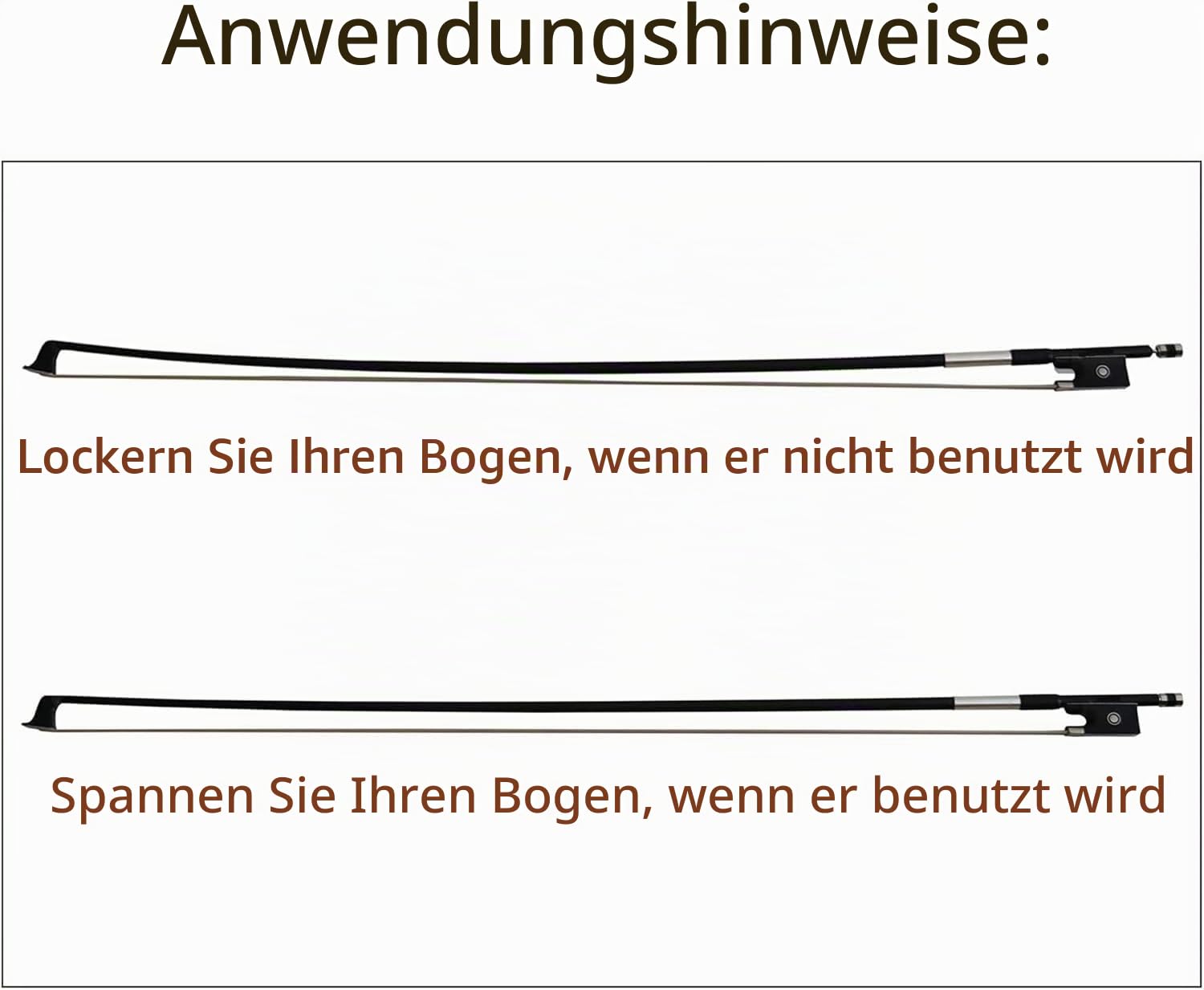 1/2 Violinbogen aus Brasilholz – Ausgewogen, Handgefertigt & Ideal für Schüler und Kinder
