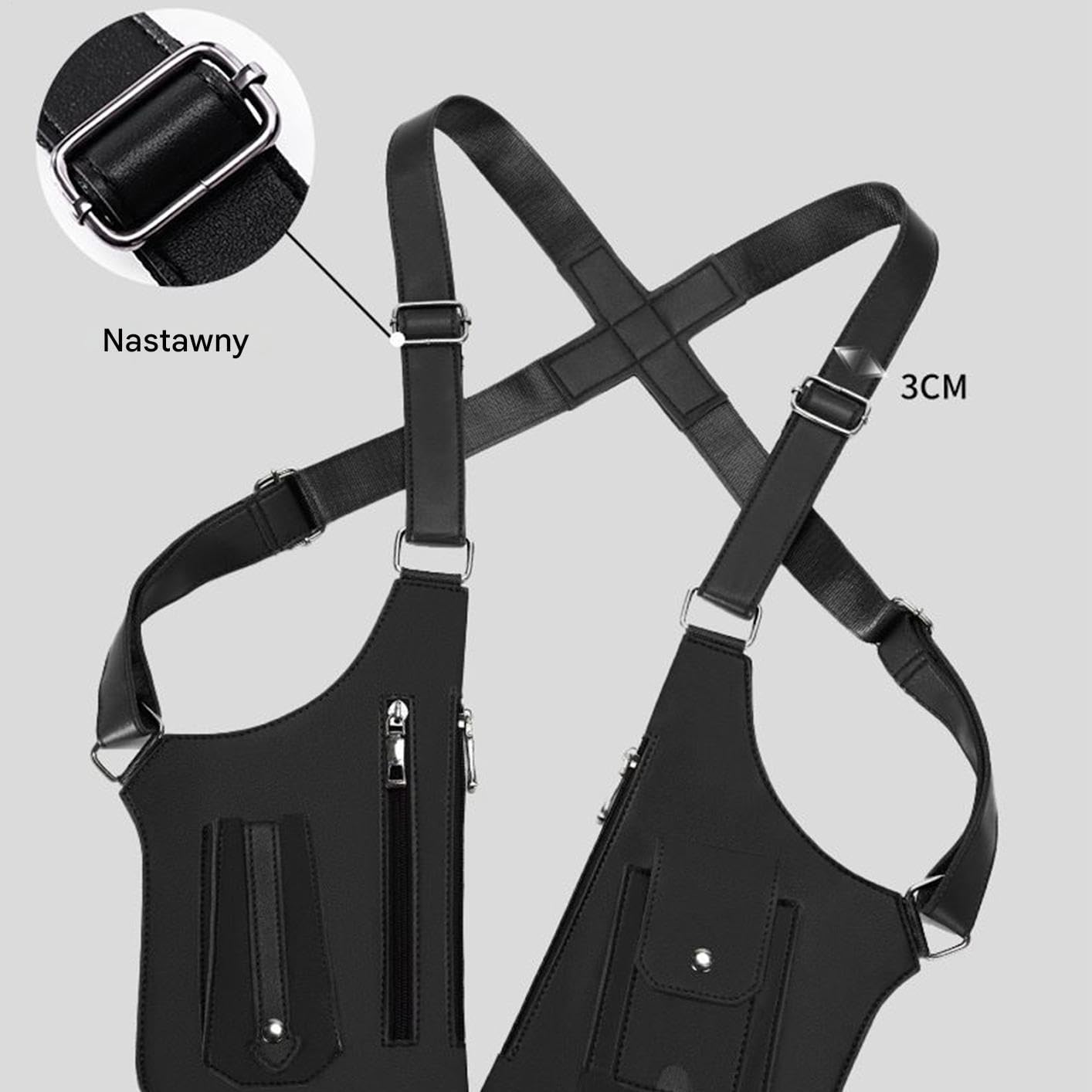 Torba Na Ramię Pod Pachą - Wodoodporna Saszetka Antykradzieżowa z Dwoma Ramiączkami,Wodoodporna Torba na Ramię Holster - Dla Mężczyzn i Kobiet do Podróży Wyjścia Paszport Na