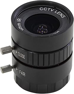 Arducam Lens for Raspberry Pi HQ Camera, Wide Angle CS-Mount Lens, 6mm Focal Length with Manual Focus and Adjustable Aperture