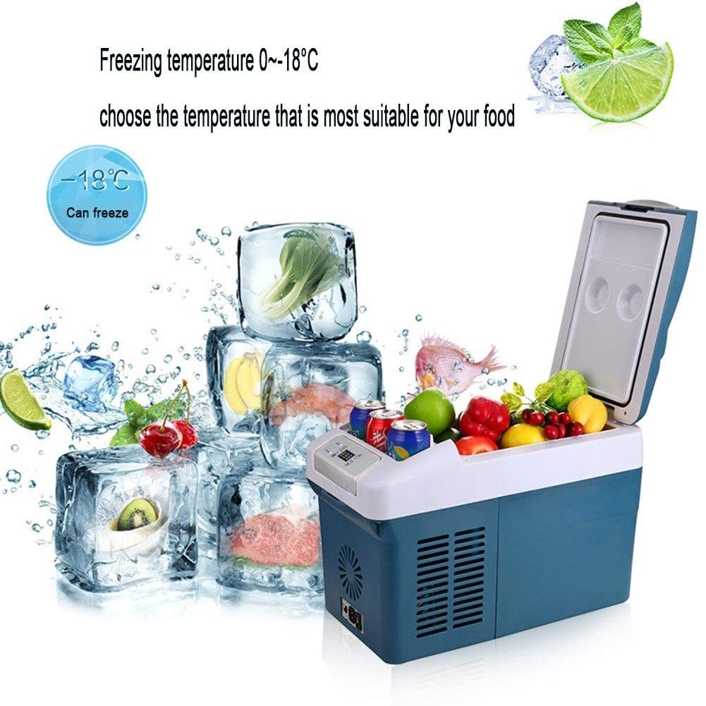 Frigo Portatile, Mini Frigorifero per Auto da 15L, Congelatore per Macchina con Compressore Elettrico, con Cavo 220-240V CA o 12V-24VCC | Bevande, for Cibo | Viaggi, Picnic, per Camion Ideale