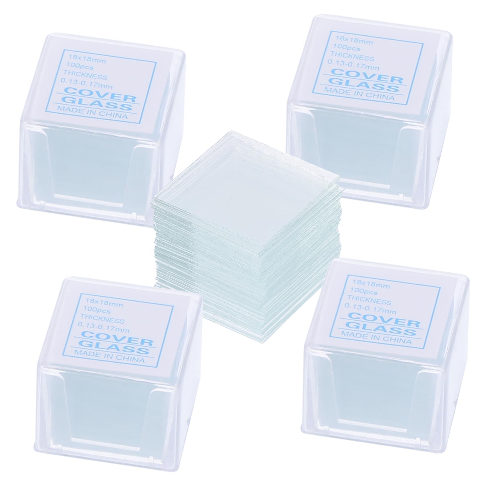 Gatuida 500pcs Microscope Slide Lab Equipment Laboratory Equipment Compound Microscopes Clear Glasses Dissection Microscope Slider The Minimicroscope Cover Slips Microscope Cover Glass