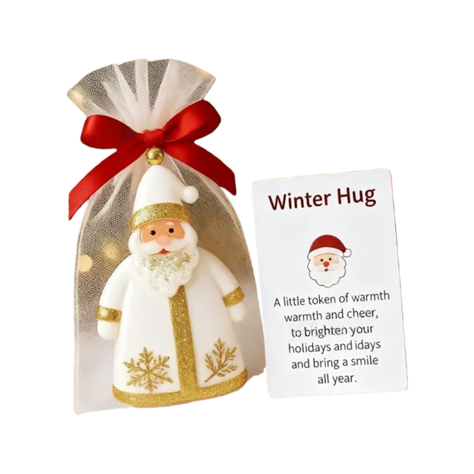 Tsophreniq Christmas Party Santa Ornament Recycled Paper Craft Hanging Decoration for Home Festival Atmospheres Christmas Santa Hanging Ornament