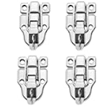 Wood Box Toolbox Cabinet Metal Spring Loaded Latches Catch Toggle Hasp (Pack of 4)