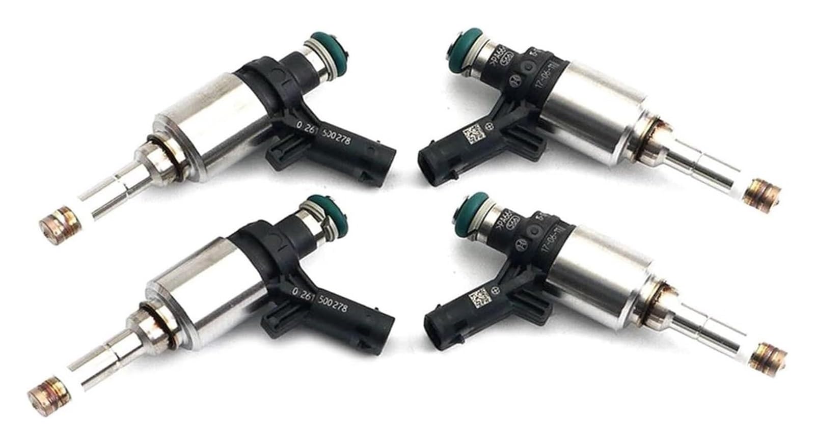 Wekpopmevl One Color Oil Petrol Fuel Injector Nozzle For Vw For Golf For Passat A3 A4 A5 Tt 1.8T Supply 4Pcs 0261500276 06H906036q 0261500160 Car Fuel Injectors Nozzles