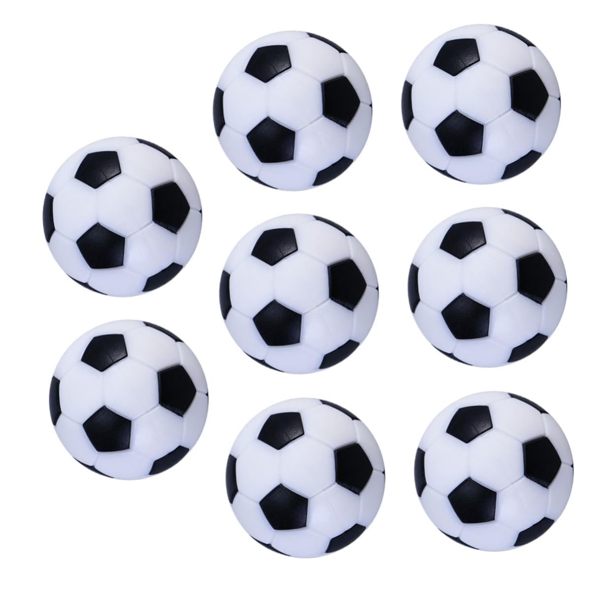 Abaodam 8Pcs Tabletop Soccer Balls Diameter Replacement Footballs with Traditional Soccer Pattern Accessory for Foosball Tables and Play