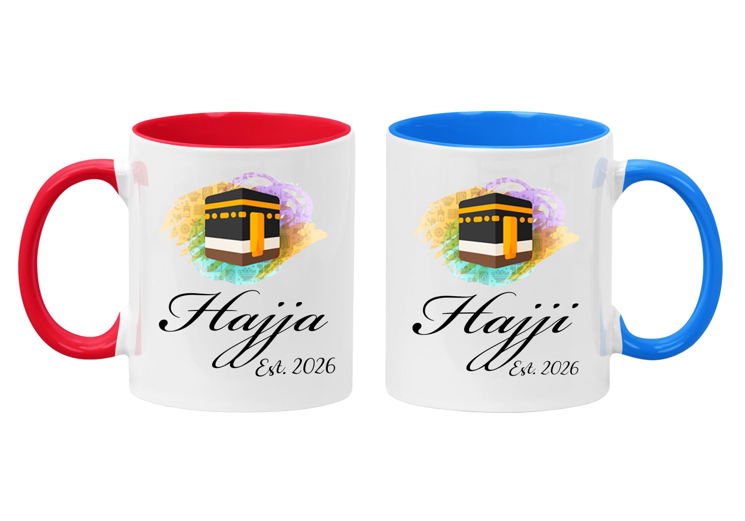 JR Decal Personalised Hajj Mubarak Mug | Custom Hajji & Hajja Ceramic Coffee Cup with Pilgrimage Name | Islamic Gift for Him or Her | Hajj 2026 Keepsake — image 1