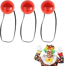 Nez Rouge,Nez de Clown Rouge,3 PCS Nez de Clown Lumineux,Nez de Clown Amusant,Nez de Clown à LED,Nez Rouge Clignotant avec Bande élastique,Nez de Clown avec élastique,pour Cosplay,Accessoires de Fête