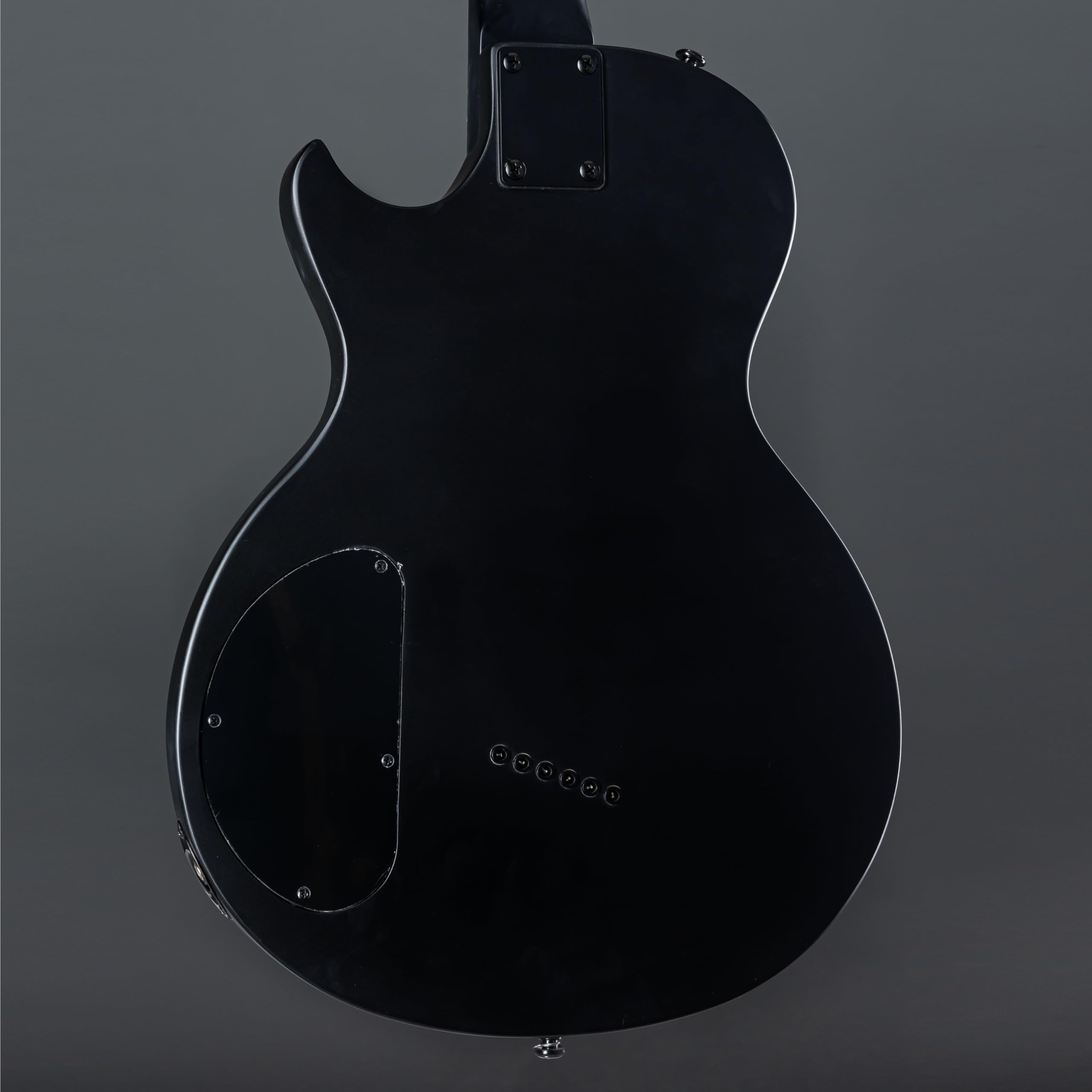 J & D M8B E-Gitarre, Single Cut, Mattschwarz, Humbucker Tonabnehmer, Tune-o-Matic Brücke, 22 Bünde