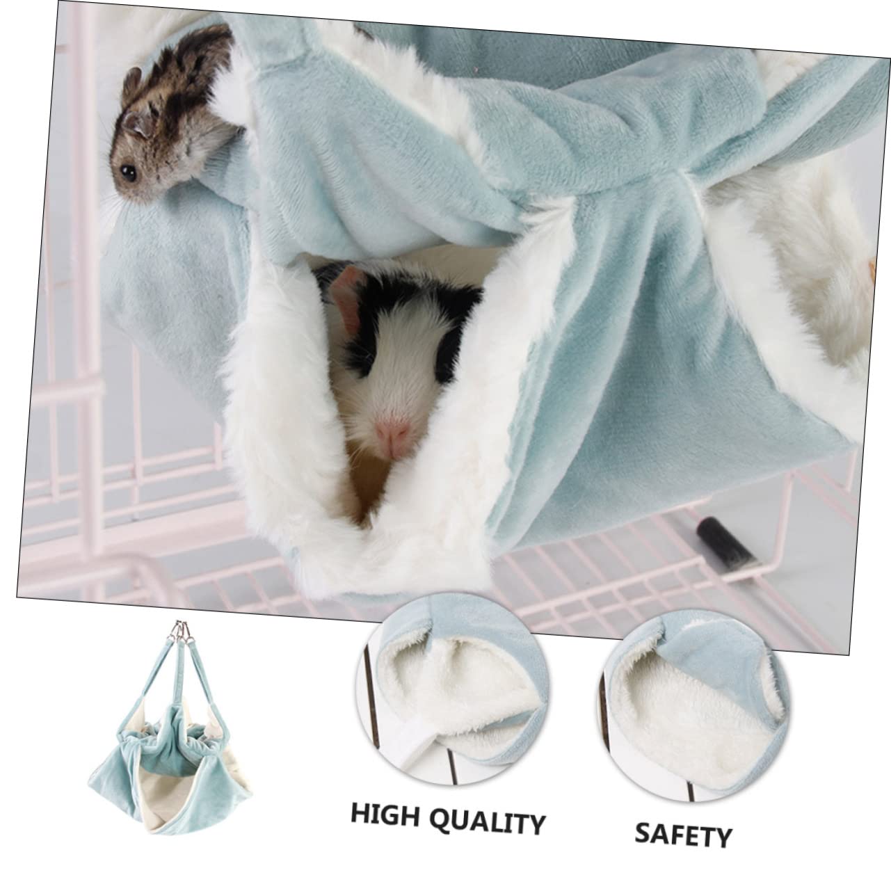 DOITOOL 2stücke Hängendes Hamster-hängemattenbett Aus Doppellagigem Warmem Flanell Weiche Atmungsaktive Schlafgelegenheit Für Kleine Haustiere Wie Hamster Frettchen Und Mehr Inklusive