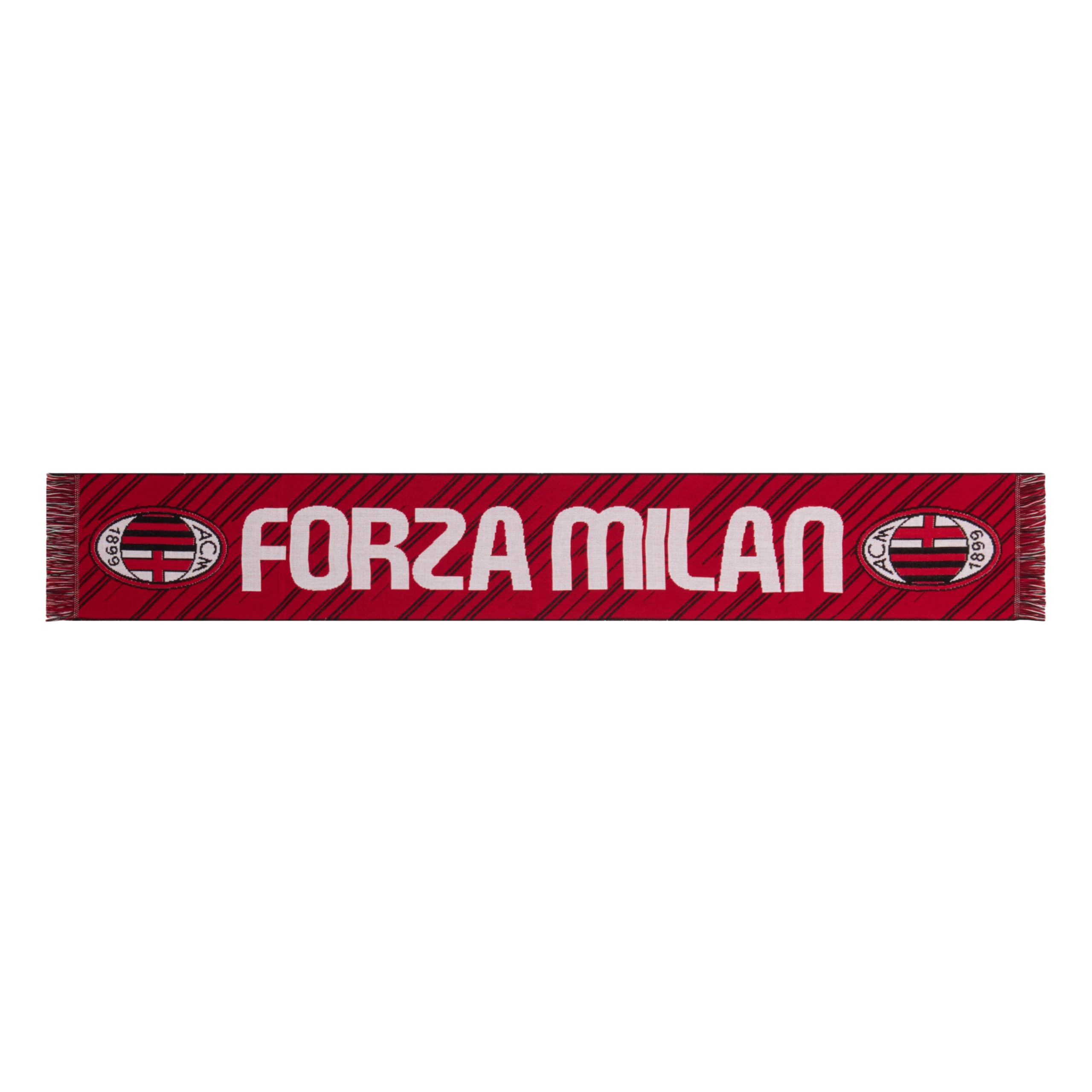 A.C. Milan Official AC Milan Jacquard Scarf, red/Black, One Size