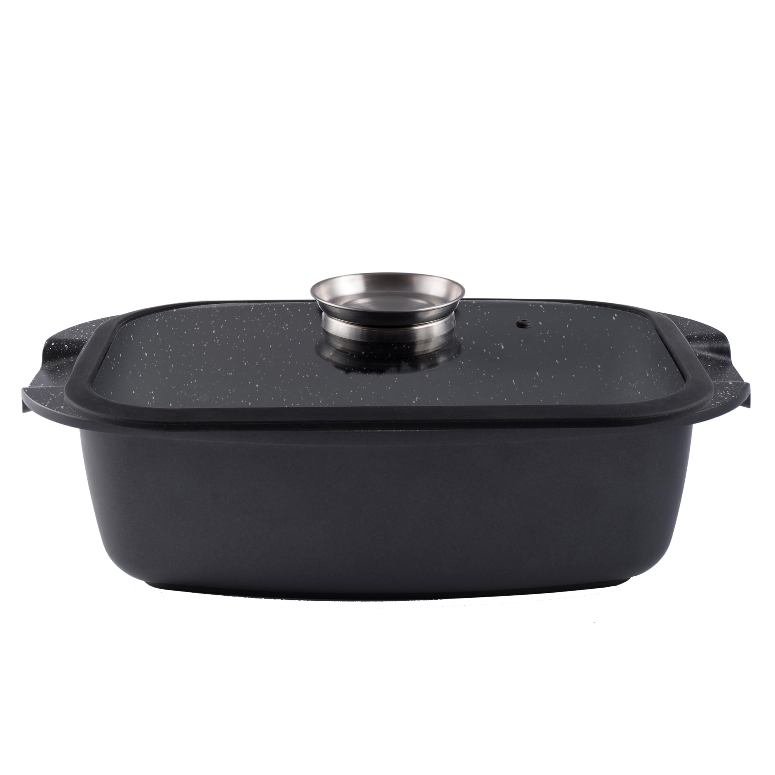 Gerlach Granitex Bräter Mit Deckel Für Induktion Backofen Topf Schmortopf Bratentopf Backofengeeignet Töpfe Pfannen 32 Cm 5,6 L, Sc Schwarz
