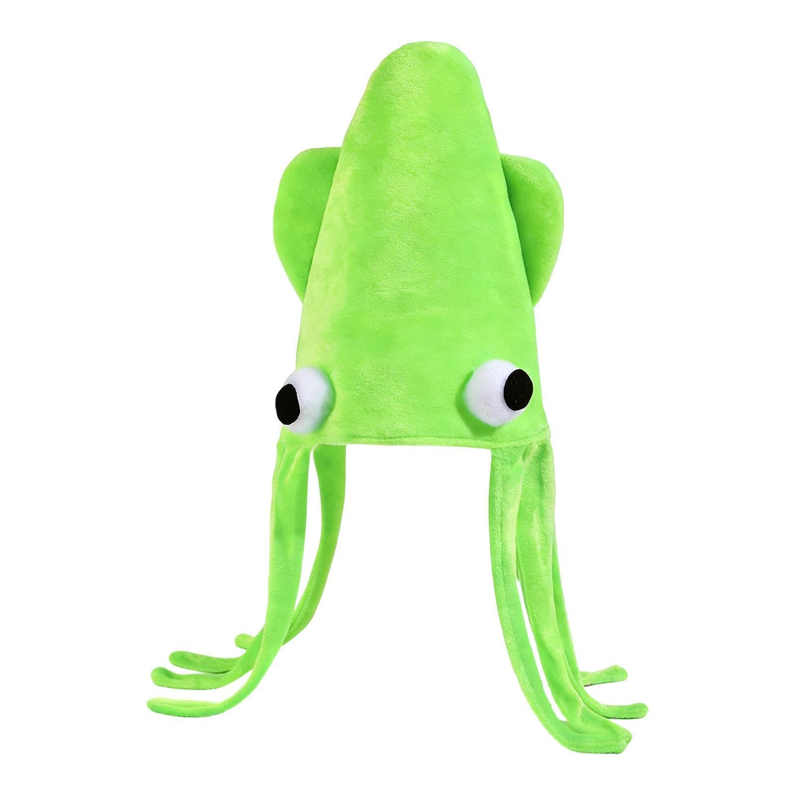 LOVIVER Squid Hat Costume Cosplay Accessory for Festival Fancy Dress Christmas Dress up, Green