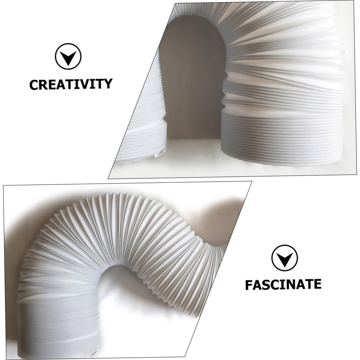 Tubo di Scarico Aria Estensibile Pe Bianco per Condizionatore Mobile | Spessore Rinforzato, Leggero e Flessibile, Atmosfera Estiva, Uso Cucina Domestica