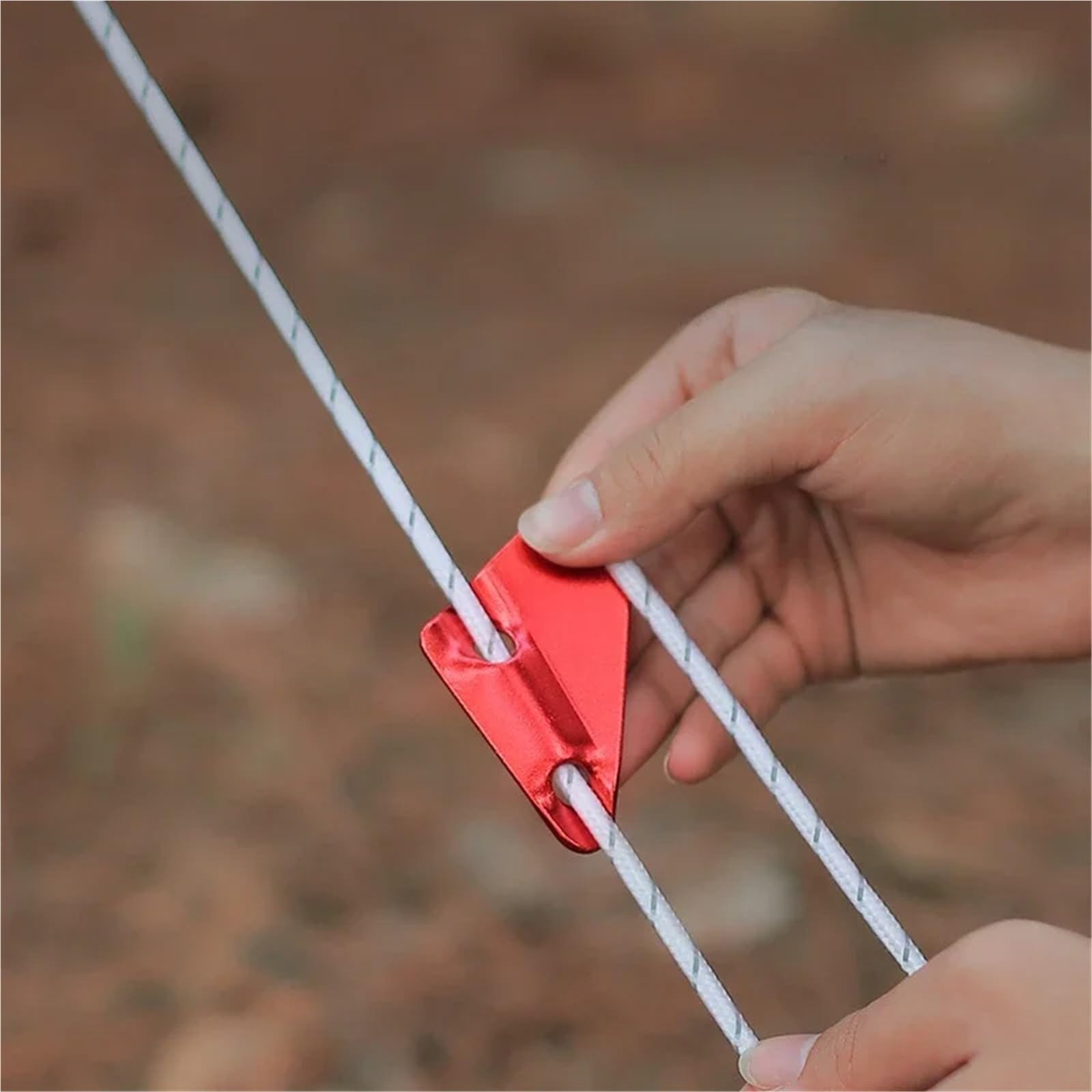 Guyline Tendeurs 30 Boucles de Corde de Tente en Alliage d'aluminium Extérieur Camping Coupe-vent Portable Triangle Auvent Réglable (Mixte)