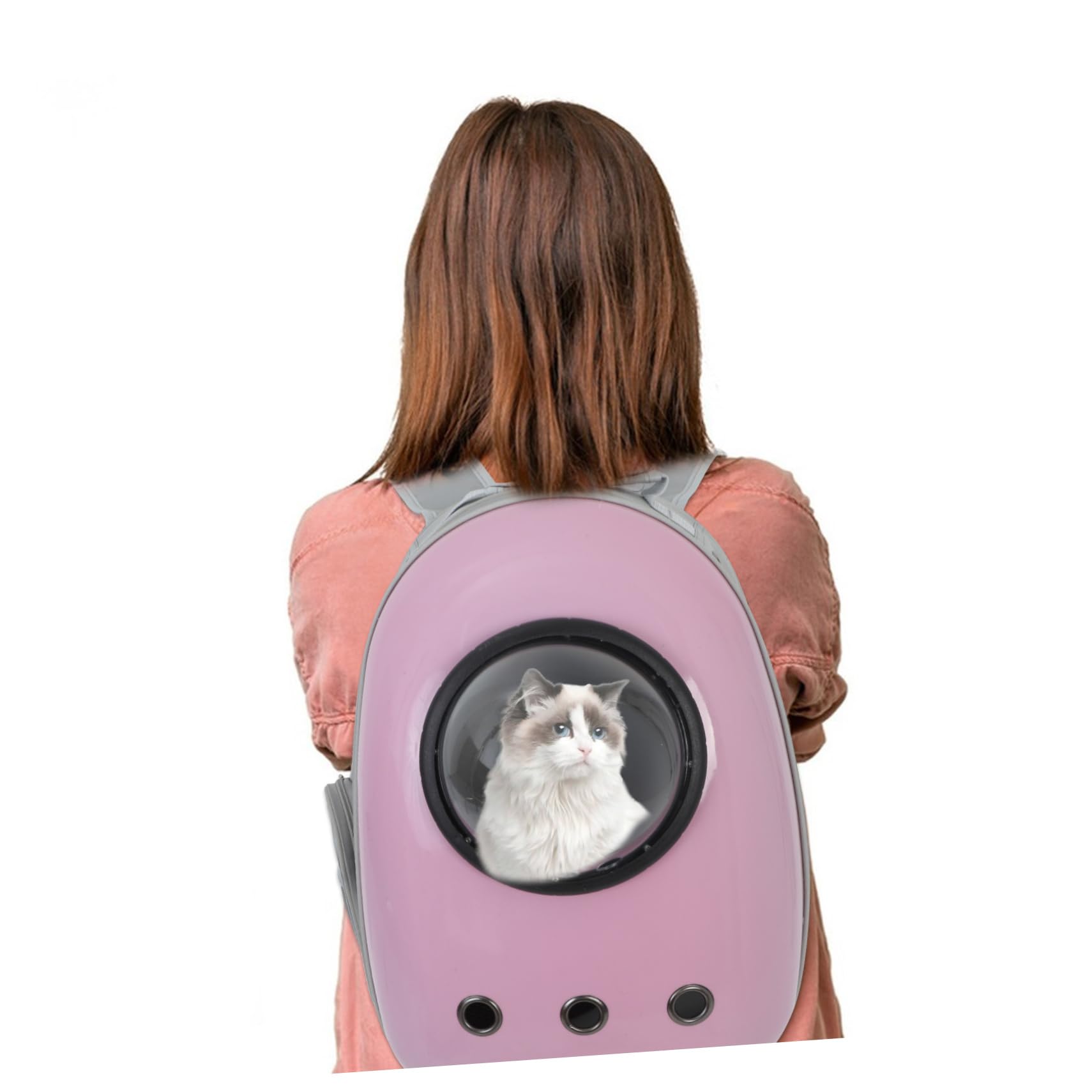 Katzenrucksack mit Fenster, Leichter Haustier Rucksack aus Oxford PC