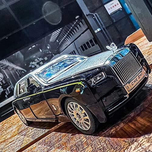 Image of 1:24 Scale Phantom Toy Car Alloy Diecast Metal Car for Kids with Light Sound Openable Door Pullback, Multicolor