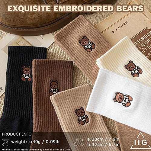 Image of IIG Women's Fashion Cute Cotton Socks Novelty Funny Above Ankle Crew Socks Holiday Gifts for Women 4 /5 Pairs