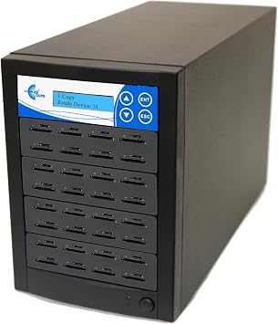 EZ Dupe 1 إلى 31 SD Duplicator - 2 جيجابايت/دقيقة - متعددة آمنة الرقمية & MicroSD SDHC SDXC مايكرو فلاش محرك الذاكرة بطاقة مستقل ناسخة & ممحاة/معقم - في سرعة نسخ تصل إلى 35 ميجابايت/ثانية (SD31-SSP)