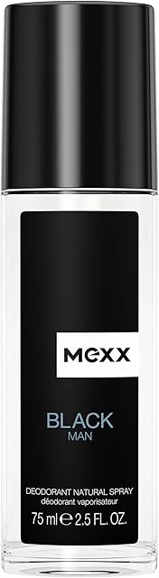 Mexx Black dezodorant w naturalnym sprayu dla mężczyzn, dezodorant męski, 75 ml