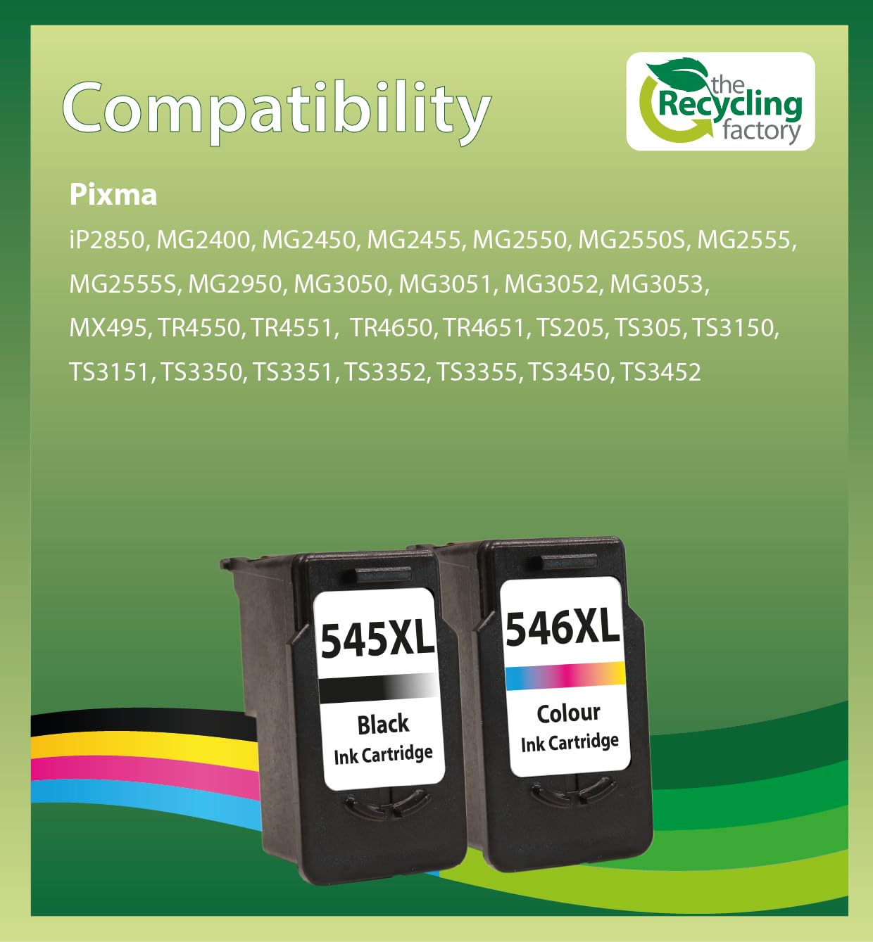 Tinta Económica Impresión Cartuchos De Tinta Remanufacturados 7Magic PG- 545XL CL-546XL - Compatibles Con Canon Pixma TS3350, MG2550, MX495, Etc. Tinta Económica Para Impresora Canon