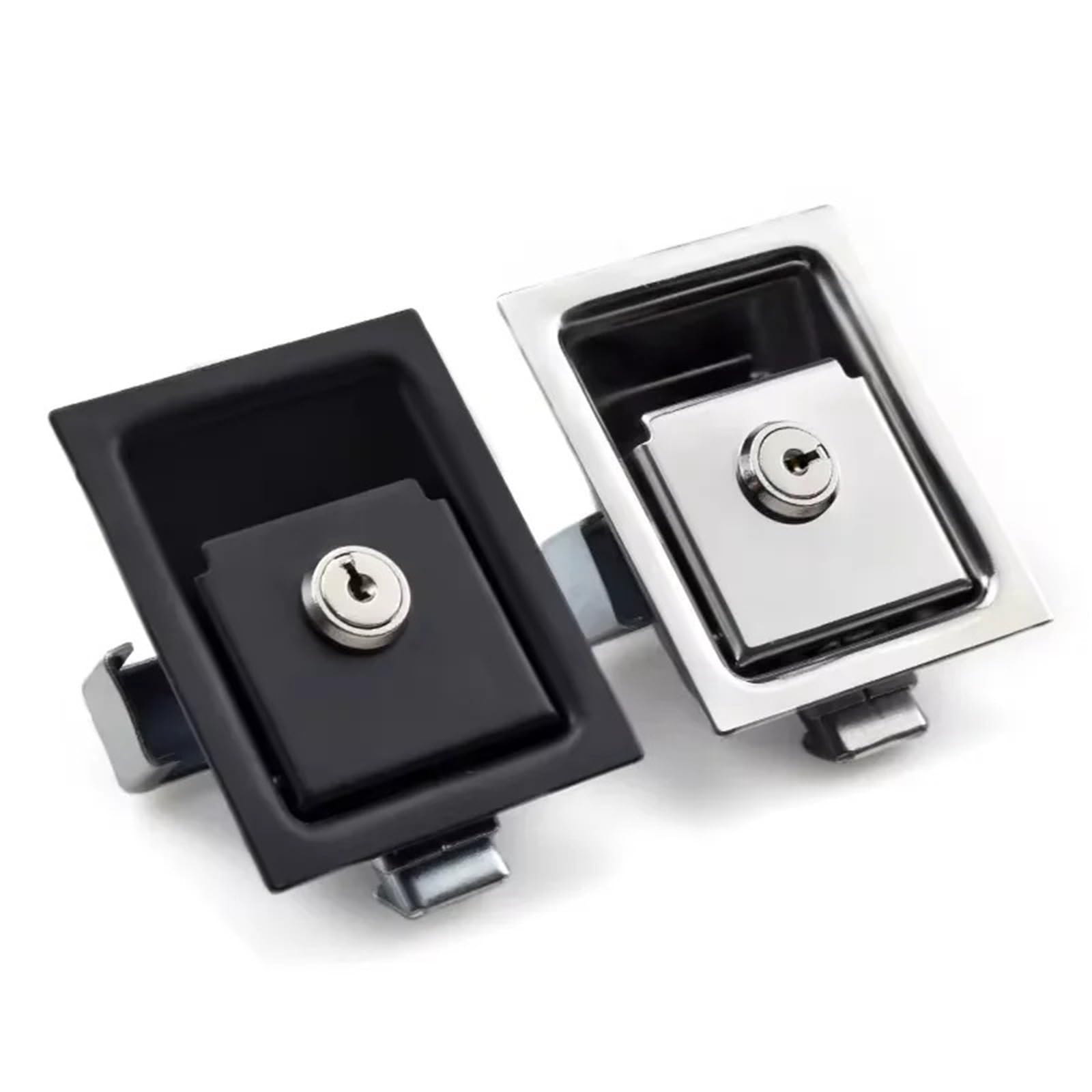 Boîte de distribution serrure de porte d'armoire de commande en acier inoxydable serrure plate nettoyage assainissement de voiture nettoyage de voiture serrure de porte de voiture poubelle 1 pièces(XK