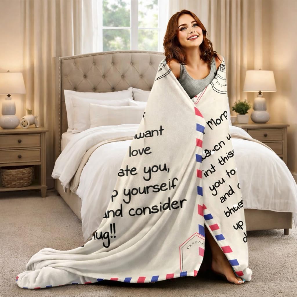 Mom Blanket Gift from Daughter or Son – Soft Cozy Throw Blanket for Mom, Birthday, 50x60 Flannel Blanket