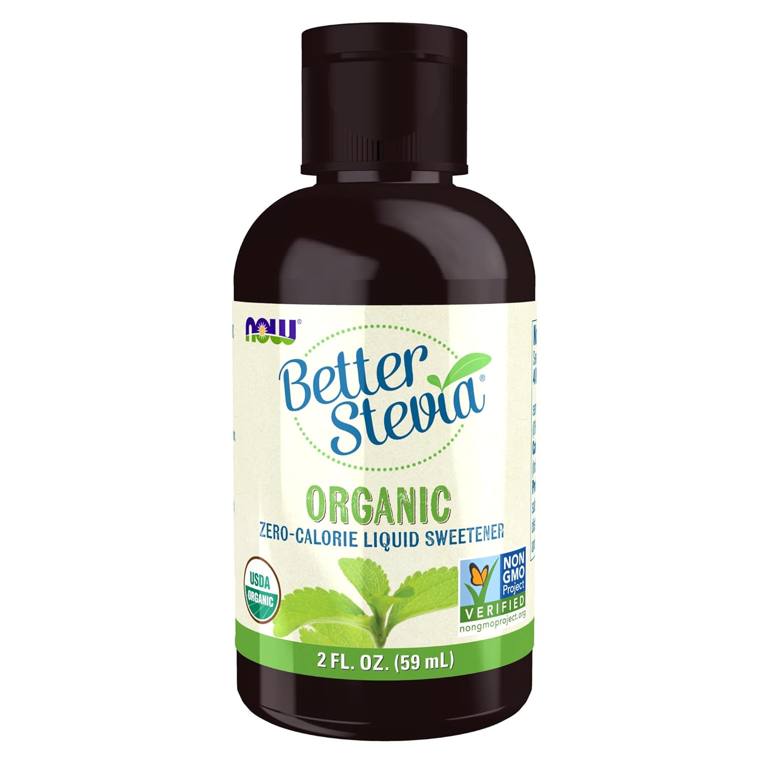 NOW Foods, Certified Organic BetterStevia Liquid, Zero