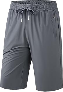 moolBeko Mens Quick Dry Shorts Compression Soccer Basketball Shorts with Pockets Tennis Polyester Active Short