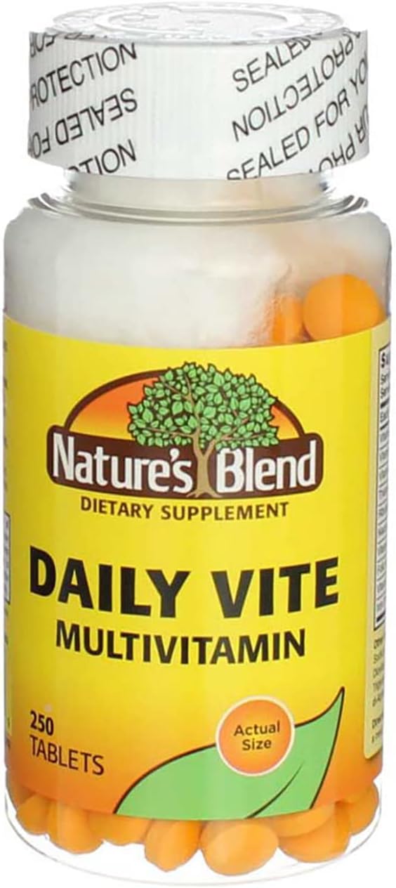 Nature's Blend Daily Vite Multivitamin, 250 Tablets Per Bottle (Pack of 3)