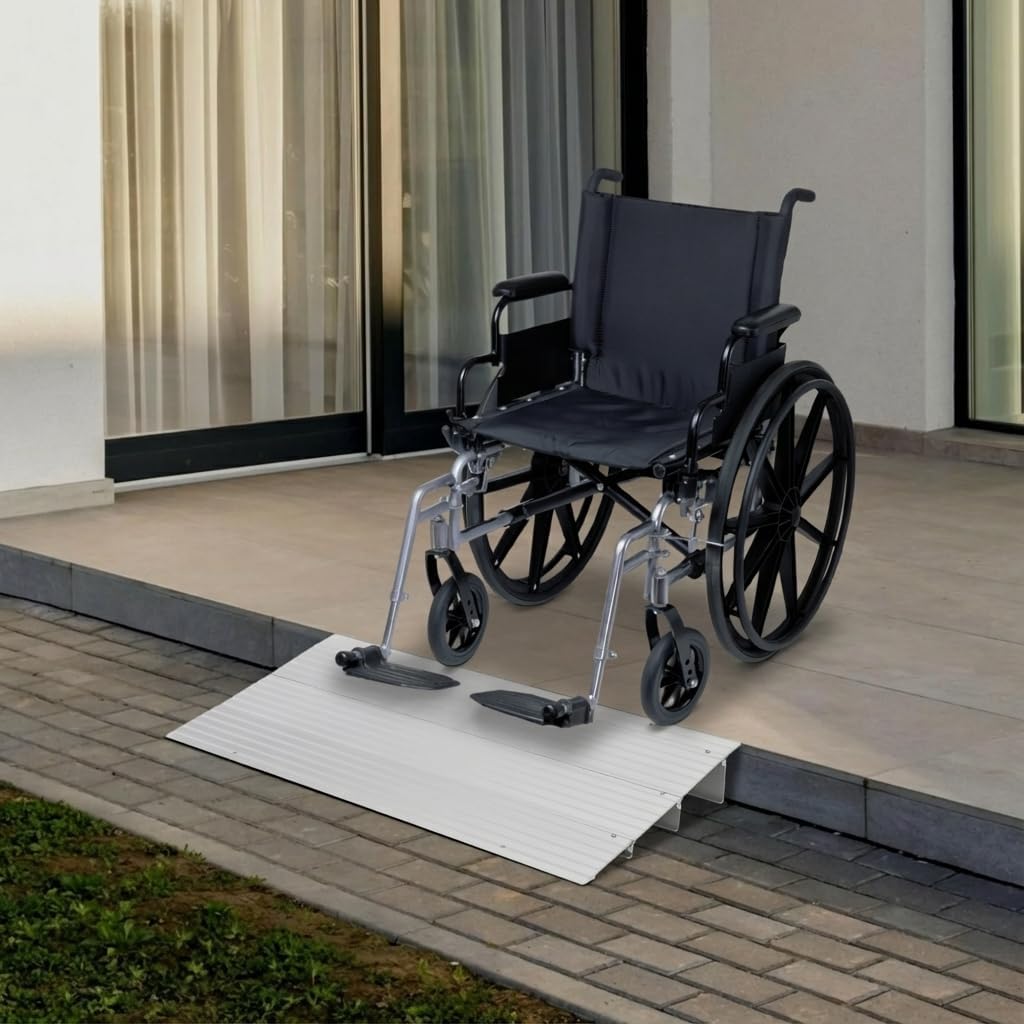 Garvee 3" Rise Door Threshold Ramp,Aluminum Alloy Entry Ramp for Wheelchair Scooters Power Chairs Walkers